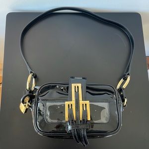 Dolce & Gabbana Black Patent Leather Purse with Gold Hardware